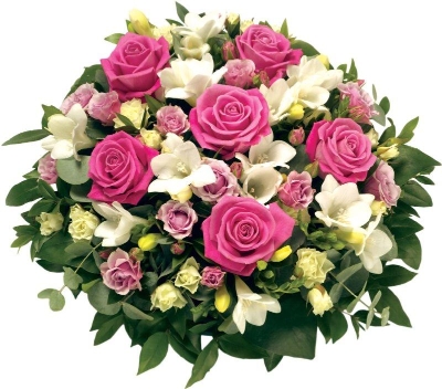 Pink and White Rose Posy