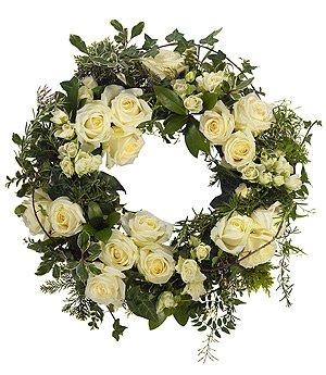 White Rose Wreath