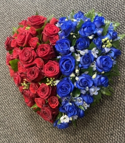 Two Colour Rose Heart