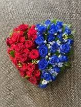 Two Colour Rose Heart